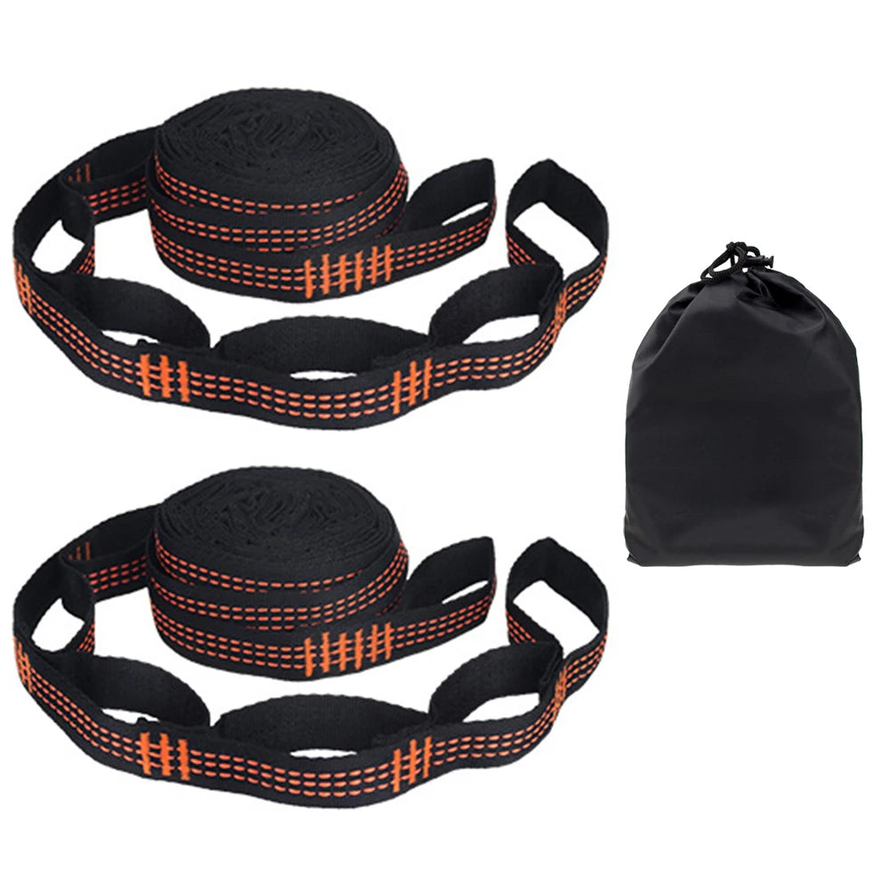 2/1PCS High Bearing Capacity Hammock Straps Breaking Strength Polyester Hammock Belt Rope With Ring Buckle Camping Accessories
