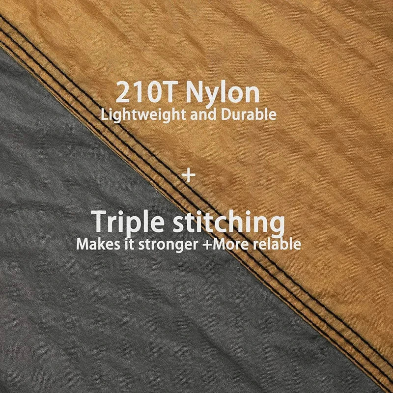 Parachute Hammock with Hammock Straps and Black Carabiner Solid Color Camping Survival Travel Double Person Outdoor Furniture