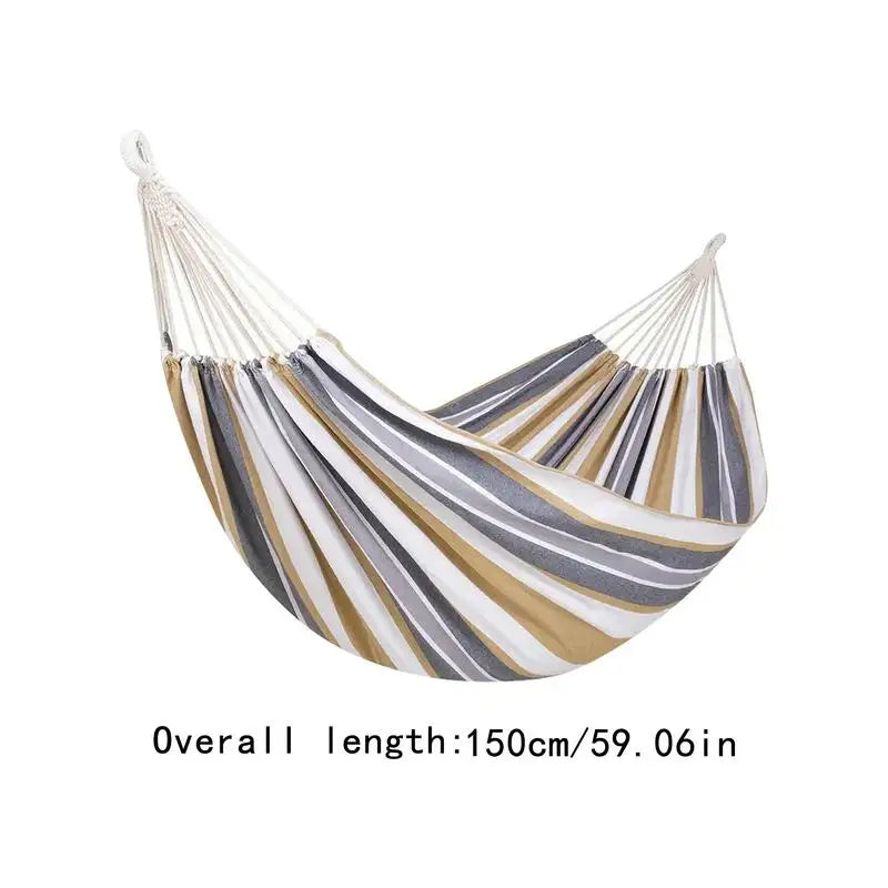 Hammocks For Outside Two-Person Tree Hammock Striped Tree Hammock Thickened Kids Camping Swing With Organizer Bag For Indoor