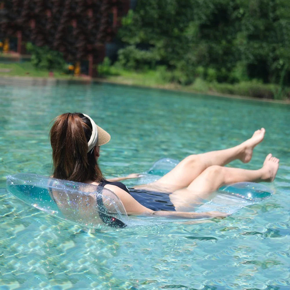 PVC Water Hammock Recliner Portable Inflatable Floating Swimming Pool Mattress Party Lounge Bed Beach Sports Recliner Recreation