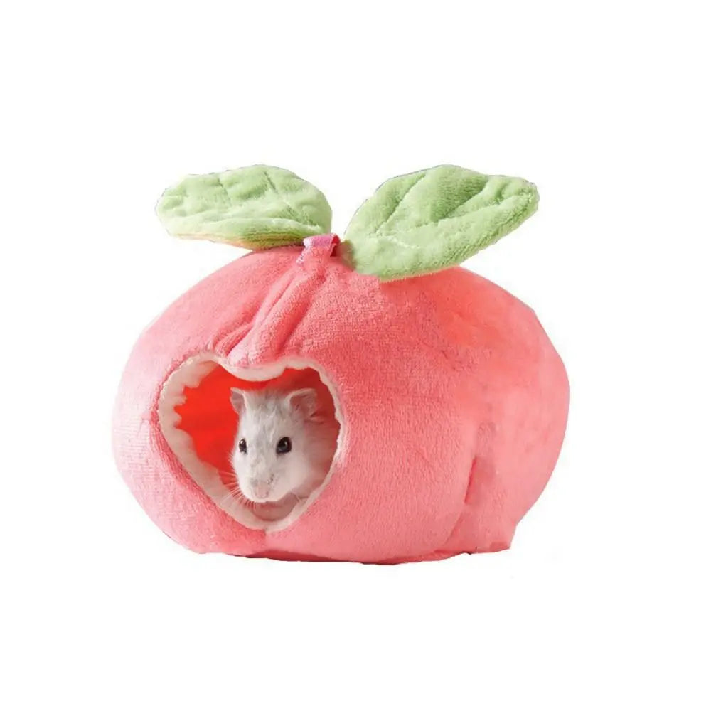 Cute Hanging Hamster Hammock Cartoon Fruit Shape Plush Hamster Sleeping Bag Soft Plush Hamster Cotton House Autumn