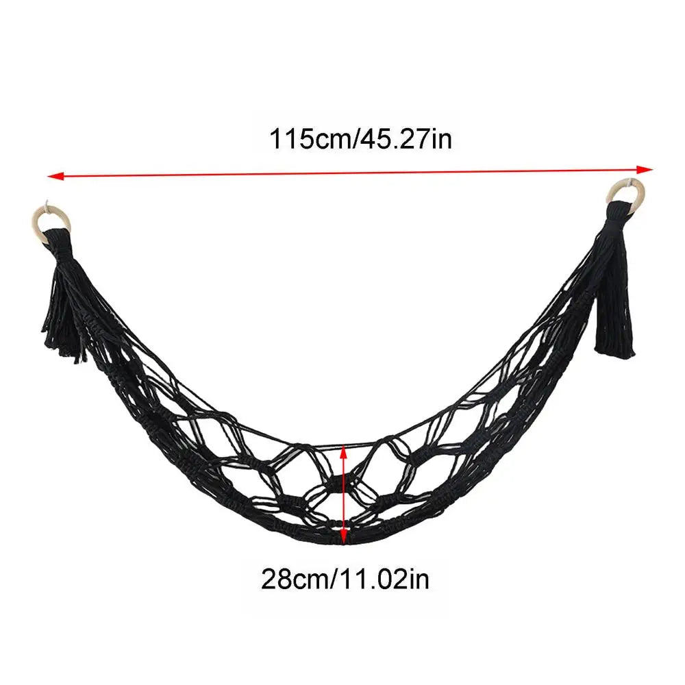 Stuffed Animal Toy Storage Hammock Stuffed Animal Hammock with Macrame Bohemian Tapestry Wall Storage Bag for Childrens Room