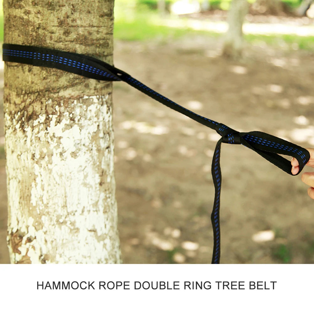 2pcs 200cm Outdoor Tied Rope Portable Tree Hanging Hammock Strap Rope for Hiking