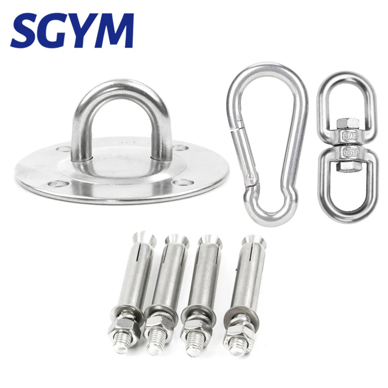 304 Stainless Steel Suspension Hammock Mount Ceiling  Hanging Hook Anchor Hanger For Gym Training Aerial Yoga Swing Hanging Kit