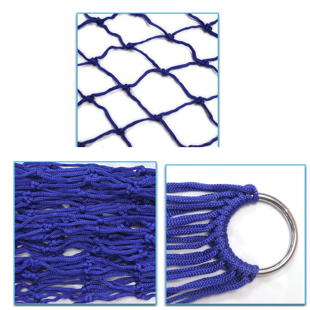 Portable Hammocks Nylon Mesh Rope Outdoor Travel Camping Garden Hammock Hanging Swing