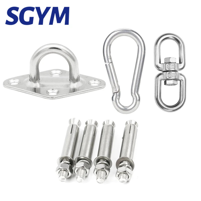 304 Stainless Steel Suspension Hammock Mount Ceiling  Hanging Hook Anchor Hanger For Gym Training Aerial Yoga Swing Hanging Kit