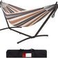Indoor Outdoor Outside Patio 450 Lbs Capacity 2 Person Cotton Brazilian Hammock With Stand