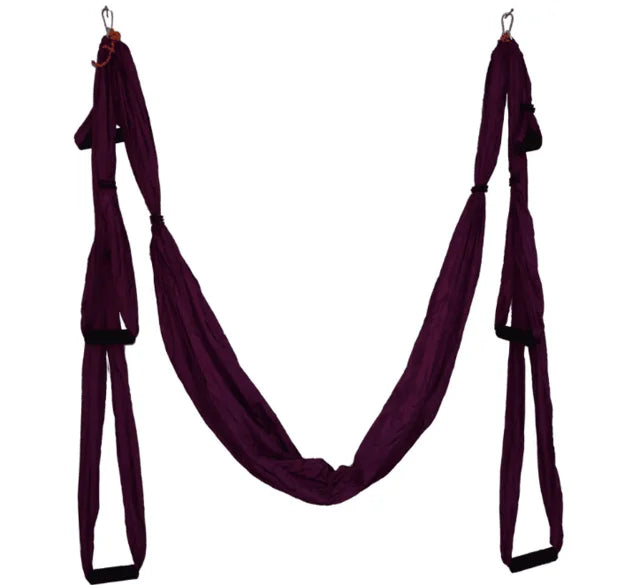 Parachute Fabric Yoga Hammock Swing, Anti-Gravity, High Strength, Decompression, Hanging Gym, Inversion Therapy, 6 Grip