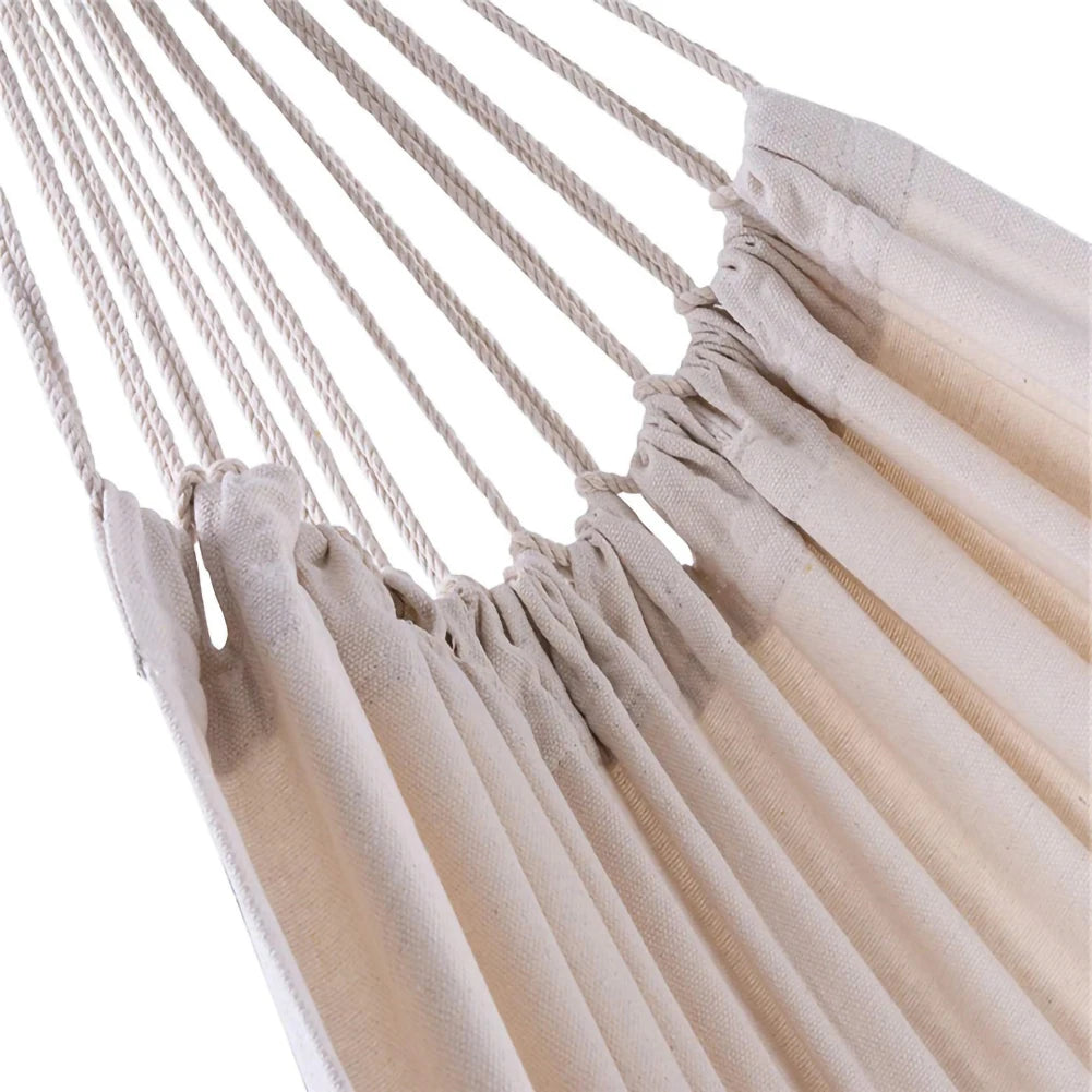 Outdoor Double Dropshipping Hammock Rollover Prevention Camping Canvas Fabric  Hammock Hanging Hammock Patio Bed Travel Hiking