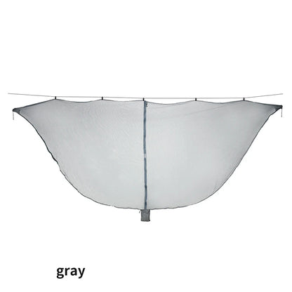 Hammock Bug Netting, 210T Nylon Mesh, with Drawstring Bag, 6 Meters Rope, Double Sided Zipper Camping Hammock Mosquito Netting