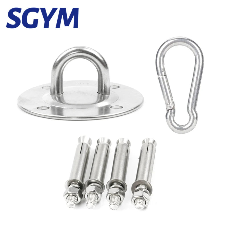 304 Stainless Steel Suspension Hammock Mount Ceiling  Hanging Hook Anchor Hanger For Gym Training Aerial Yoga Swing Hanging Kit