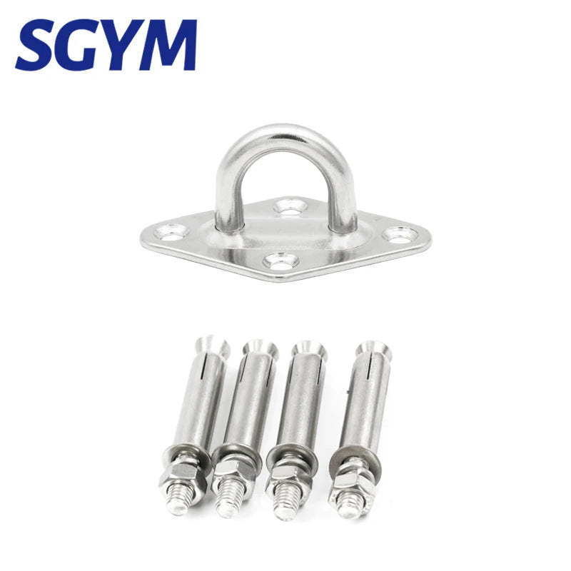 304 Stainless Steel Suspension Hammock Mount Ceiling  Hanging Hook Anchor Hanger For Gym Training Aerial Yoga Swing Hanging Kit
