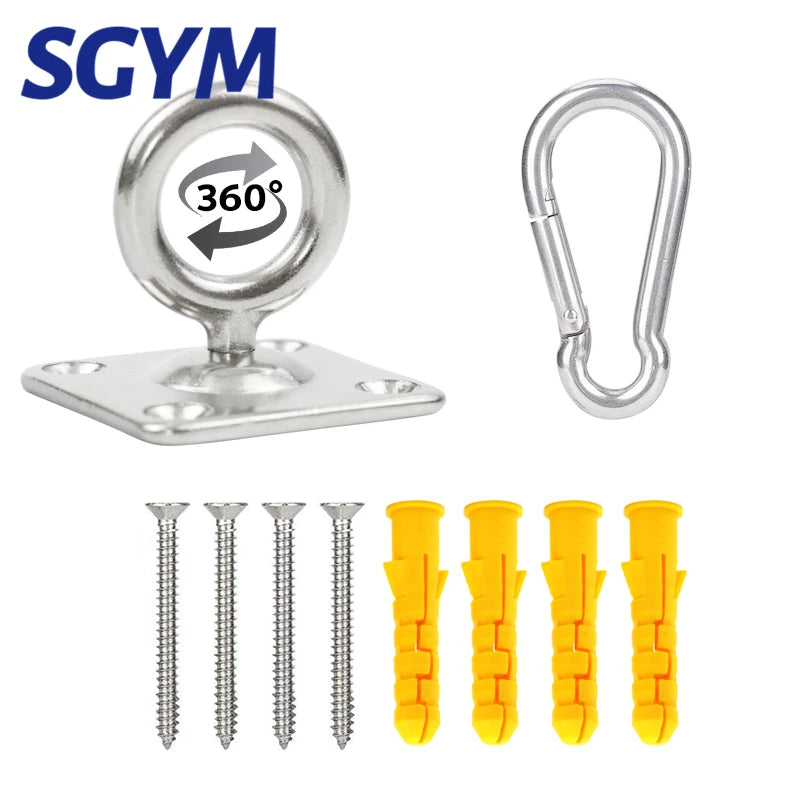 304 Stainless Steel Suspension Hammock Mount Ceiling  Hanging Hook Anchor Hanger For Gym Training Aerial Yoga Swing Hanging Kit