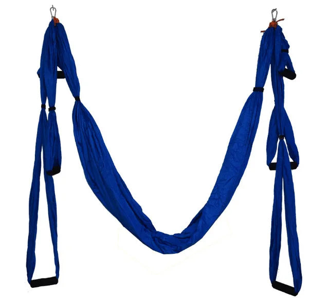 Parachute Fabric Yoga Hammock Swing, Anti-Gravity, High Strength, Decompression, Hanging Gym, Inversion Therapy, 6 Grip