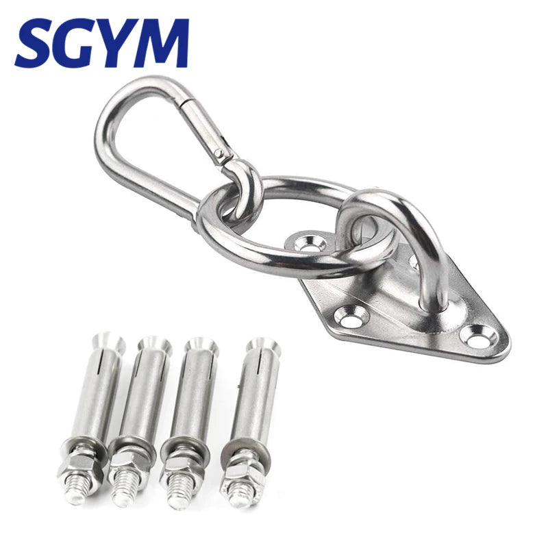 304 Stainless Steel Suspension Hammock Mount Ceiling  Hanging Hook Anchor Hanger For Gym Training Aerial Yoga Swing Hanging Kit