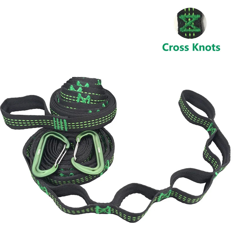 280cm length Super Strong Hammock Strap Hanging Hammock Belt Hamaca Hamak for Camping,Traveling,Portable Hanging Tree Rope