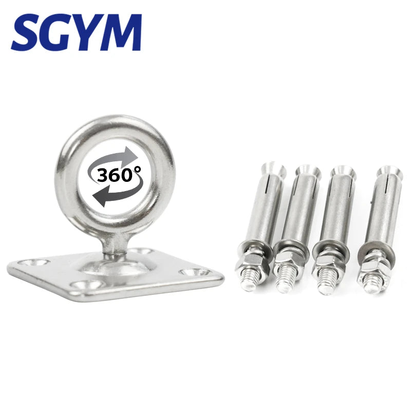 304 Stainless Steel Suspension Hammock Mount Ceiling  Hanging Hook Anchor Hanger For Gym Training Aerial Yoga Swing Hanging Kit