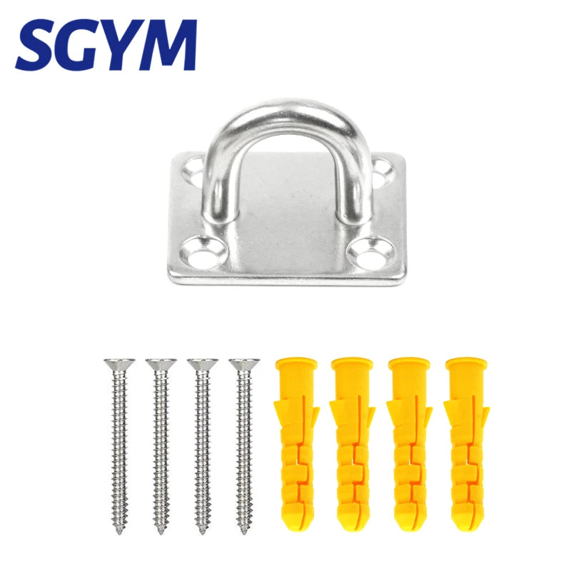 304 Stainless Steel Suspension Hammock Mount Ceiling  Hanging Hook Anchor Hanger For Gym Training Aerial Yoga Swing Hanging Kit
