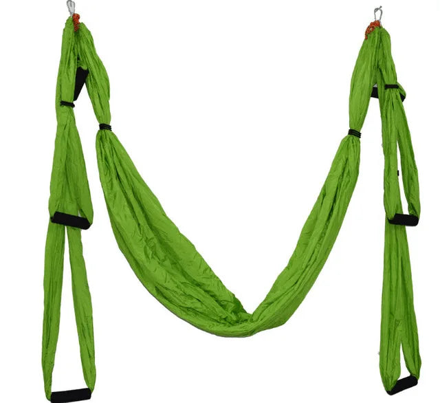 Parachute Fabric Yoga Hammock Swing, Anti-Gravity, High Strength, Decompression, Hanging Gym, Inversion Therapy, 6 Grip