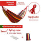 Single portable outdoor camping canvas hammock, nylon color matching hammock, high-strength parachute cloth hammock