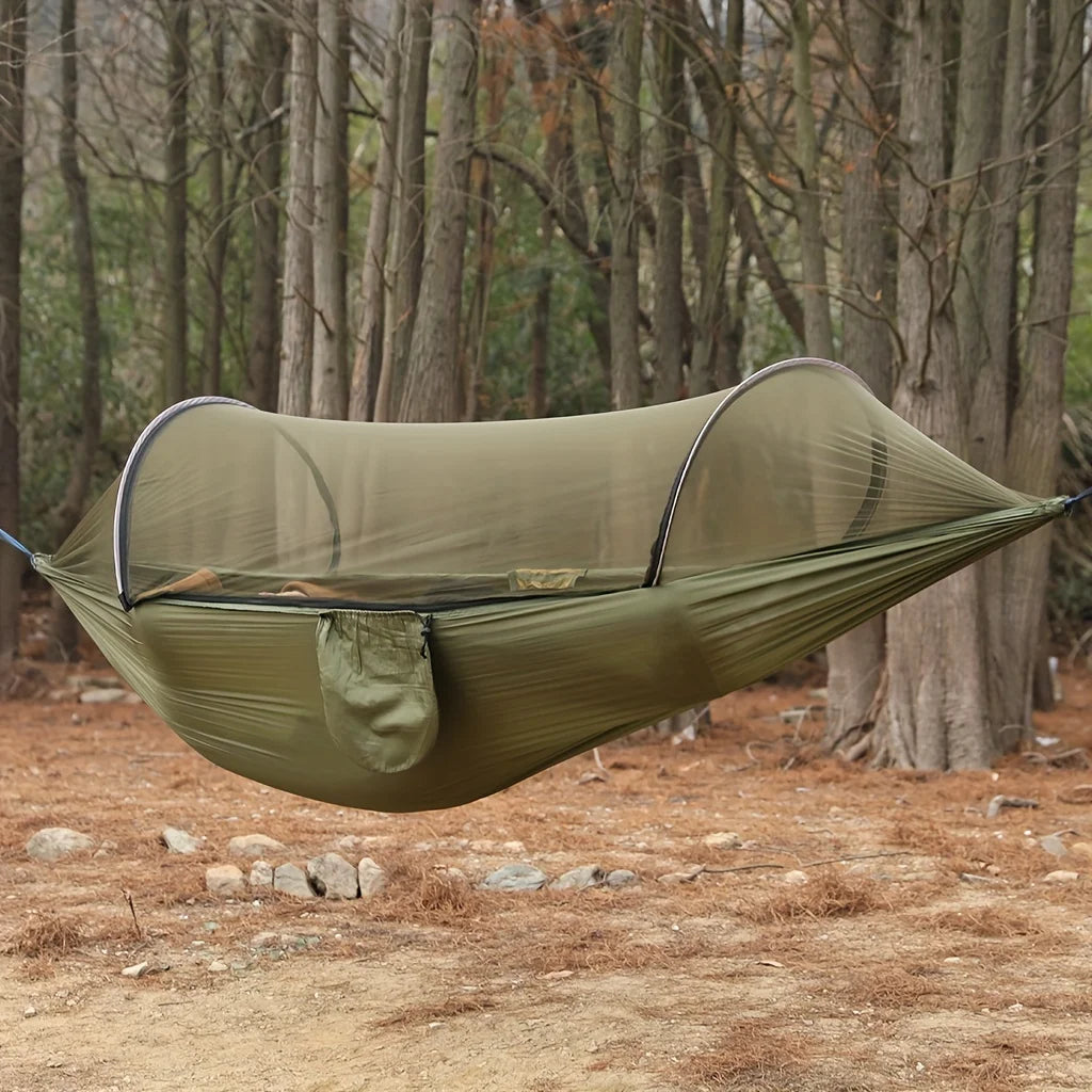 Mosquito Net Hammock Durable Camping Cot Up To 250kg Weight Capacity for Swing Options with Mosquito Net and Anti-Tipping Design