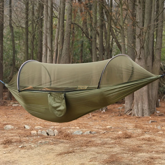 Mosquito Net Hammock Durable Camping Cot Up To 250kg Weight Capacity for Swing Options with Mosquito Net and Anti-Tipping Design