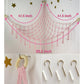 1PCS Pink Stuffed Animal Storage Hammock – Corner Net Organizer for Toys Boho Nursery Decor for Teen Girls Room