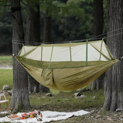 M12kcamping Hammock With Net 2 Person Hammock With Net Mesh Design Outdoor Must-Haves For Backpacking Hiking Beach Patio