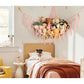 1PCS Pink Stuffed Animal Storage Hammock – Corner Net Organizer for Toys Boho Nursery Decor for Teen Girls Room