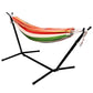 Outdoor Garden Swing Hammock Adult Iron Folding Portable Hammock Stand Cotton Hanging Swing Bed with Metal Frame