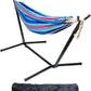 Indoor Lunch Break Outdoor Horn Hammock Stand Reinforced and Stabilized Mesh Bed Outdoor Canvas Swing Camping