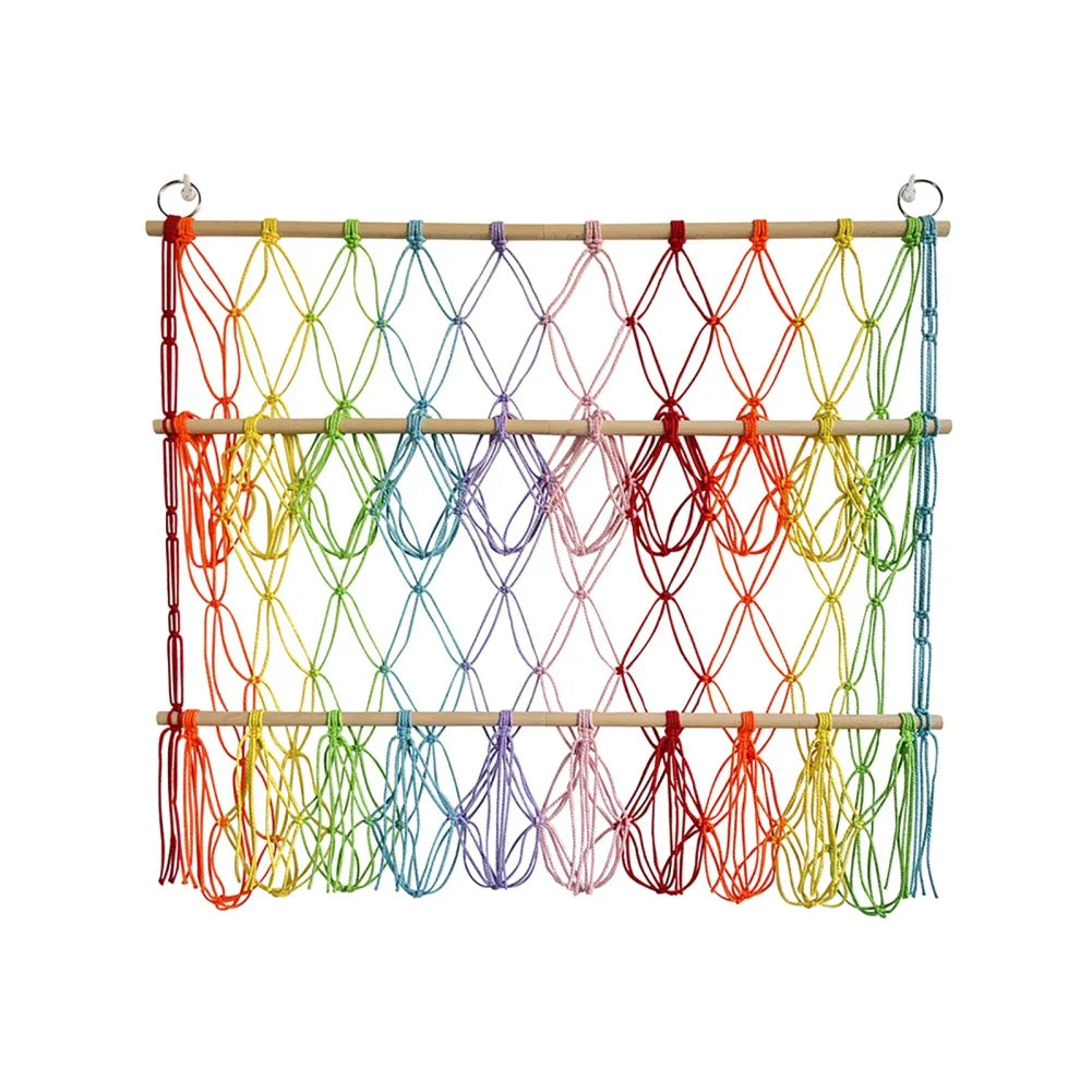 Stuffed Animal Storage Hammock Stuffed Animal Net With Hanging Hooks Hanging Toy Organizer For Children's Room Nursery