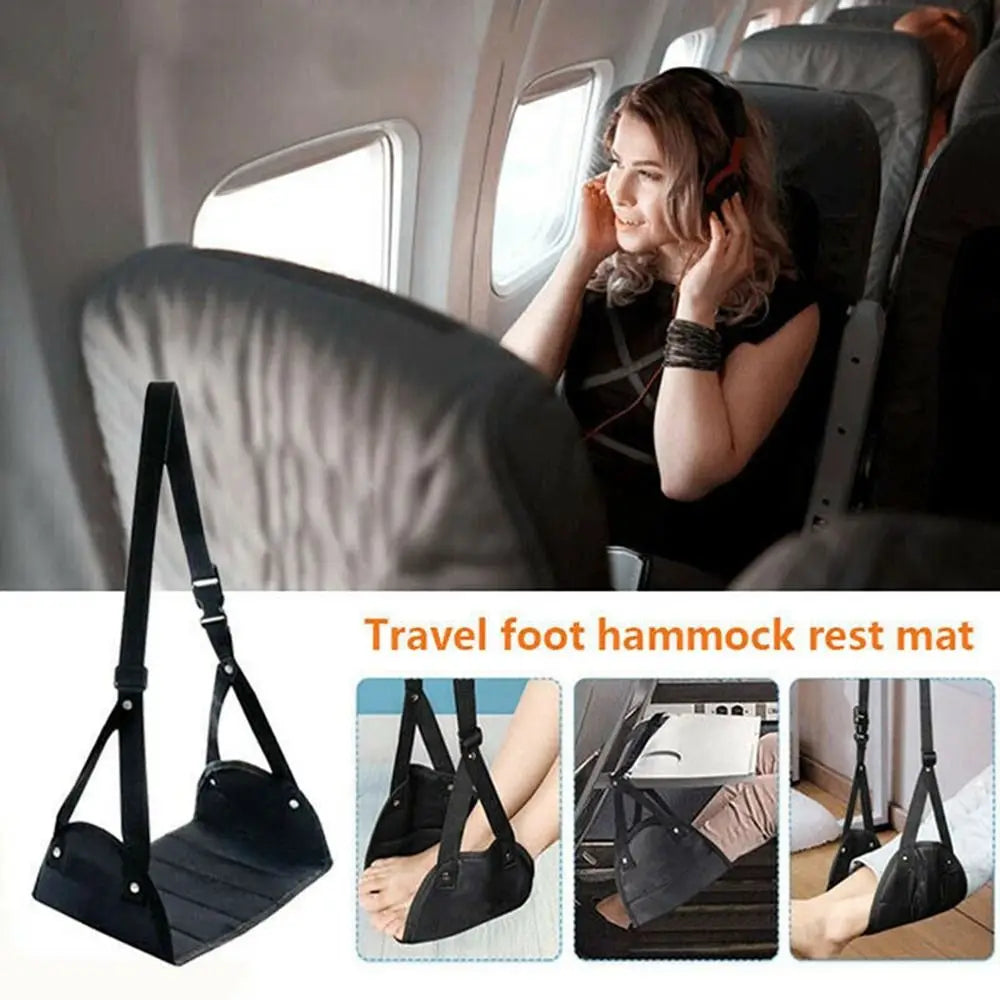 Portable Travel Airplane Relieve Fatigue Foot Hanger Furniture Hanging Footrest Hammock Leg Hammock