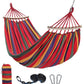 Outdoor Hammock Portable Garden Hammock Sports Home Travel Camping Swing Canvas Stripe Hang Bed Hammock Double Single People