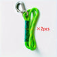 2 pcs Durable Nylon Hanging Ropes with Metal Hooks - UV, Weather, and Abrasion Resistant - Suitable for Outdoor Hammocks