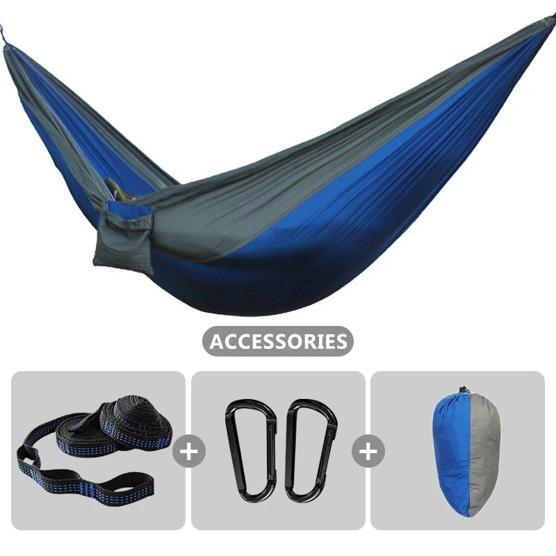Camping Hammock 260x140cm Double Portable Hammock with 2 Tree Straps Lightweight Hammocks for Travel Beach Backyard Patio Hiking