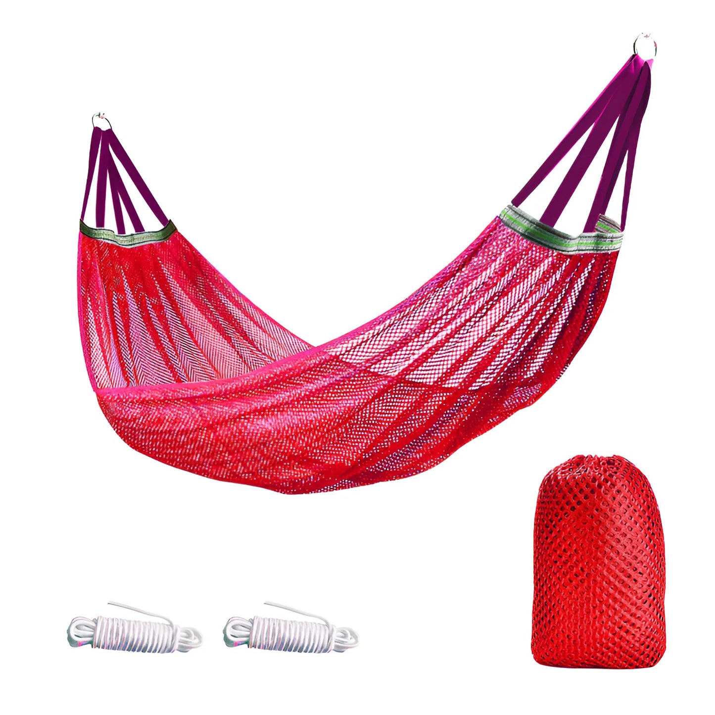Hammock swing outdoor ice silk hammock single widened mesh swing swing adult children dormitory hang