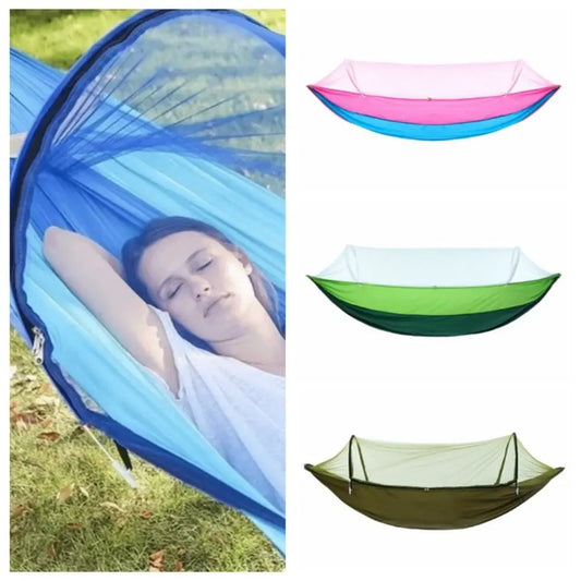 Anti-Mosquito Mosquito Net Hammock Ultra-Light Anti-Rollover Portable Hammock Swing Design Nylon Outdoor Hammock