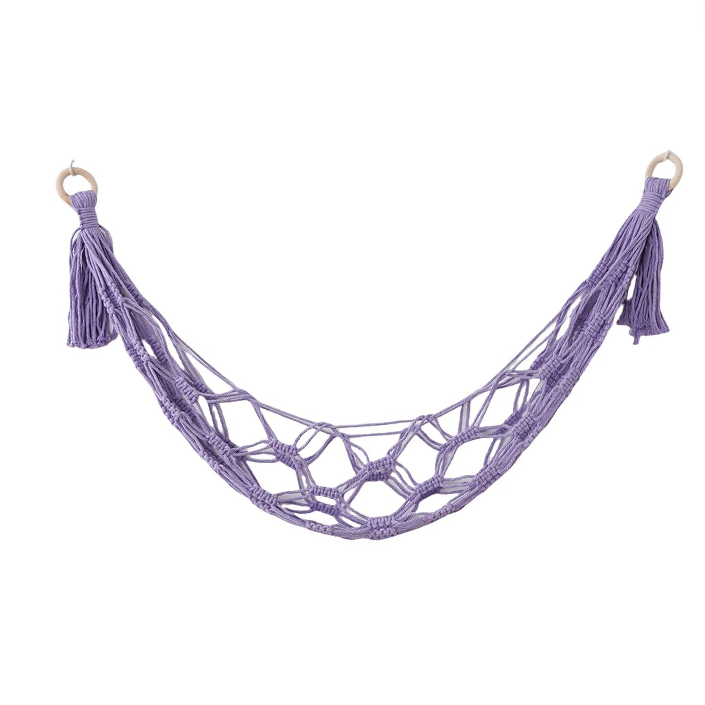 Boho Stuffed Animal Hammock Storage Hammock Stuffed Toys Organizer Doll Room Corner Organizer Mesh for Room Decoration Hanging