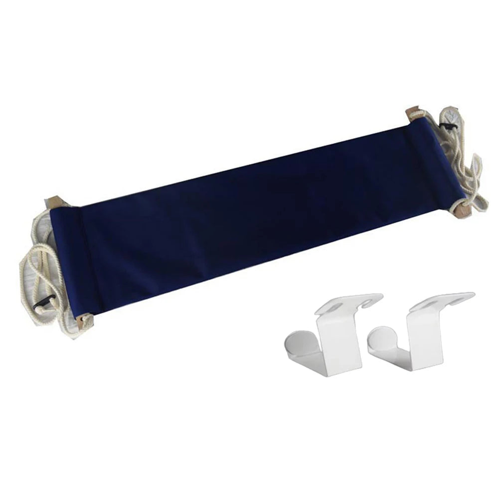 Portable Foot Hammock Strap 2 Hook Polyester Desk Rest Foot Hanger Hanging Foot Put Feet Swing Footrest for Office Home Hammock