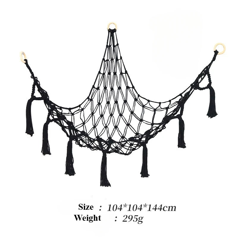 Boho Hammock Net Toys Storage Children Room Storage Decoration Toys Stuffed Animals Toys Hammock Net Organize Storage Hammock