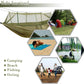 Hammock Double Camping Garden with Mosquito Net - Outdoor Furniture Bed High Strength Parachute Fabric Portable Hanging Sleep