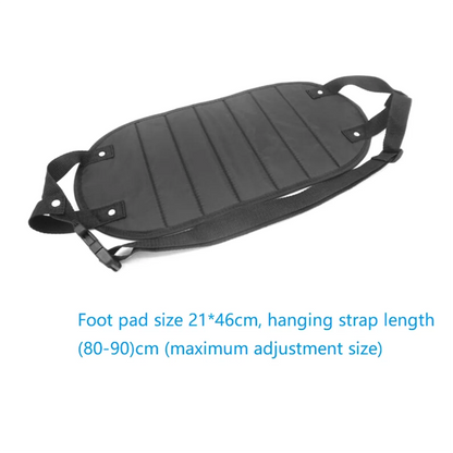 ABFA Office Pain Relief Foot Hammock Travel Foam Flight Airplane Adjustable Pillows Portable Footrest Leg Hammock Folding