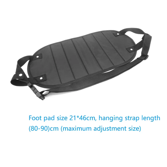 ABFA Office Pain Relief Foot Hammock Travel Foam Flight Airplane Adjustable Pillows Portable Footrest Leg Hammock Folding