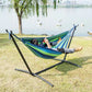 Indoor Lunch Break Outdoor Horn Hammock Stand Reinforced and Stabilized Mesh Bed Outdoor Canvas Swing Camping