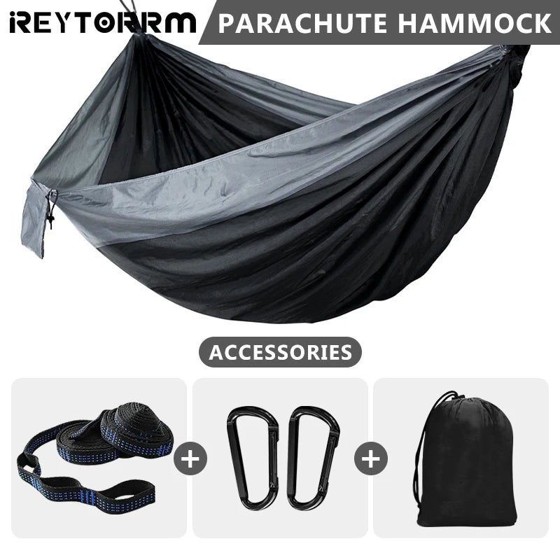 Camping Hammock 260x140cm Double Portable Hammock with 2 Tree Straps Lightweight Hammocks for Travel Beach Backyard Patio Hiking