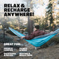 [Portable Hammock] Lightweight Double and Single Portable Hammock | Nylon Parachute Hammock with 2 Tree Straps
