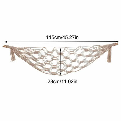 Stuffed Animal Toy Storage Hammock Stuffed Animal Hammock with Macrame Bohemian Tapestry Wall Storage Bag for Childrens Room