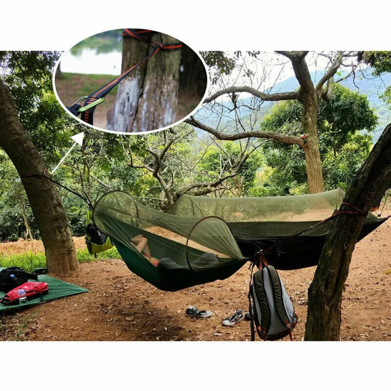 2Pcs High Bearing Capacity Hammock Straps 600lbs Breaking Strength Polyester Hammock Belt Rope 5 Ring Correias De Poliéster
