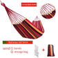 Portable Hammock with Mattress Blue and Red Stripes Straps and Storage Bag Suitable for Camping Outdoor and Indoor Use